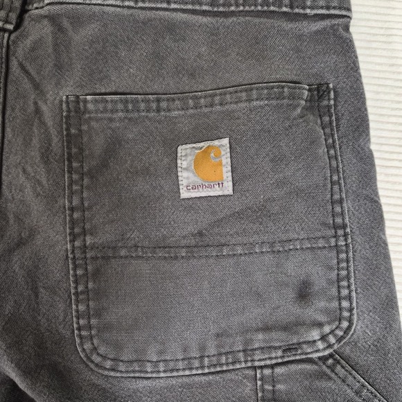 Carhartt Double Knee Work Pants 31x30 Relaxed Fit Gray Distressed Faded - Picture 6 of 12